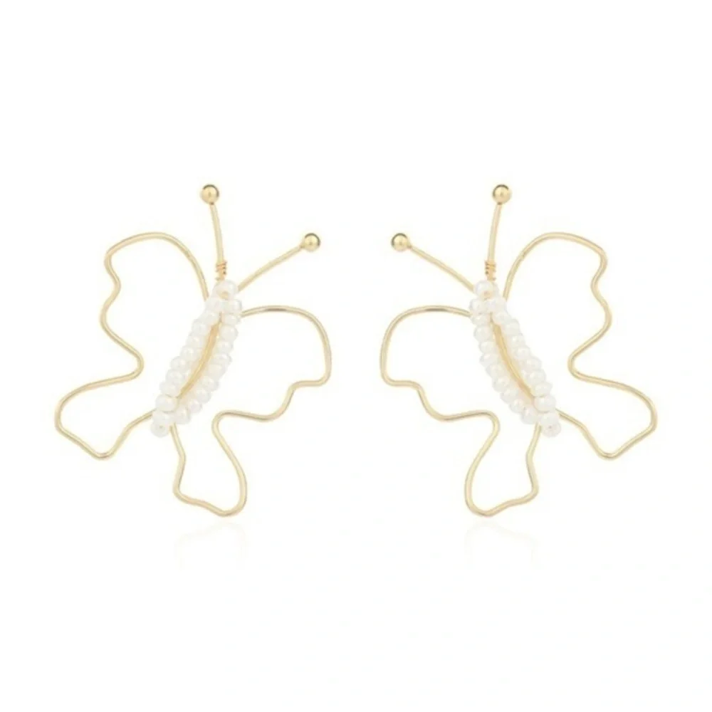 3/$30 💛 Beaded Abstract Butterfly Earrings